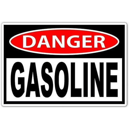 DANGER - GASOLINE Warning Osha Safety Label Sticker Decal 4x6 in