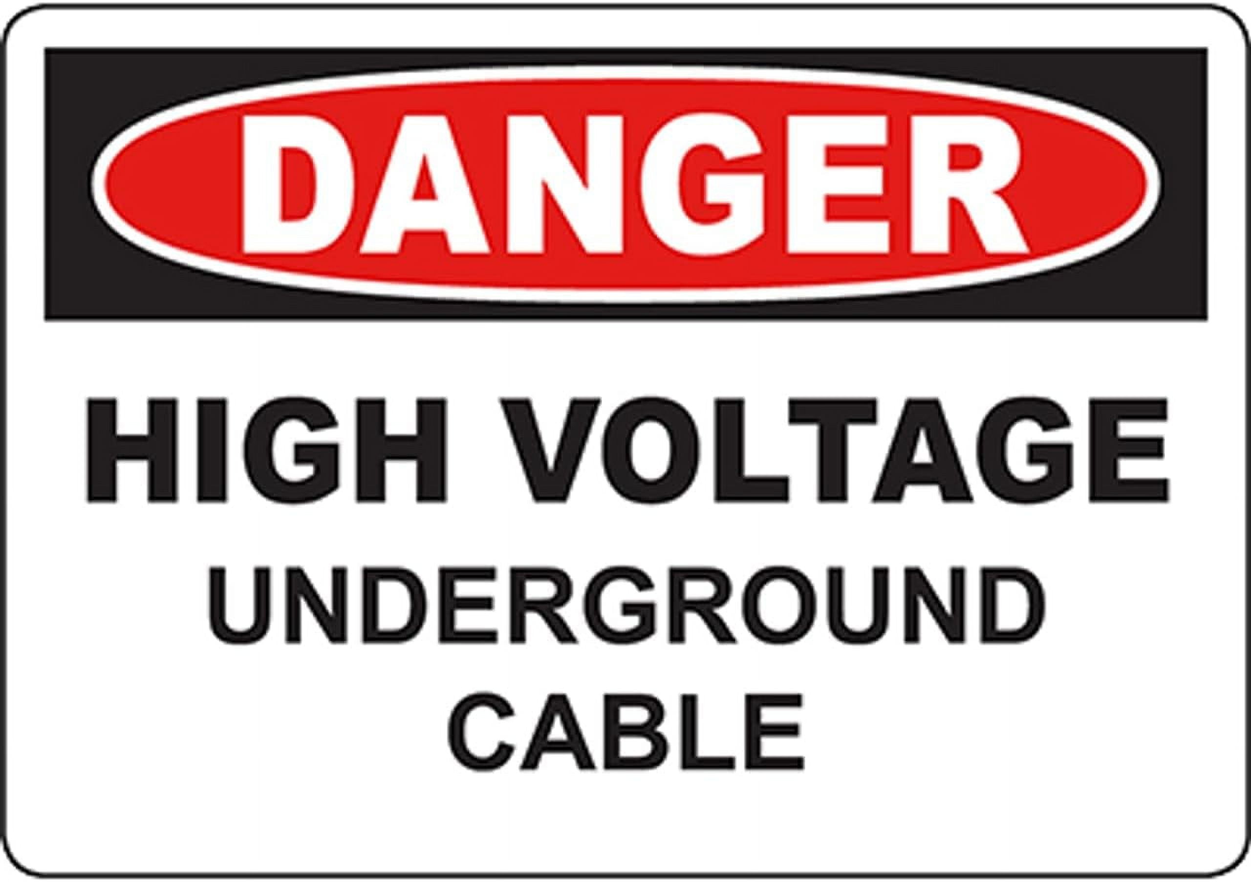 DANGER High Voltage Underground Cable Sign Safety Signs Danger Signs