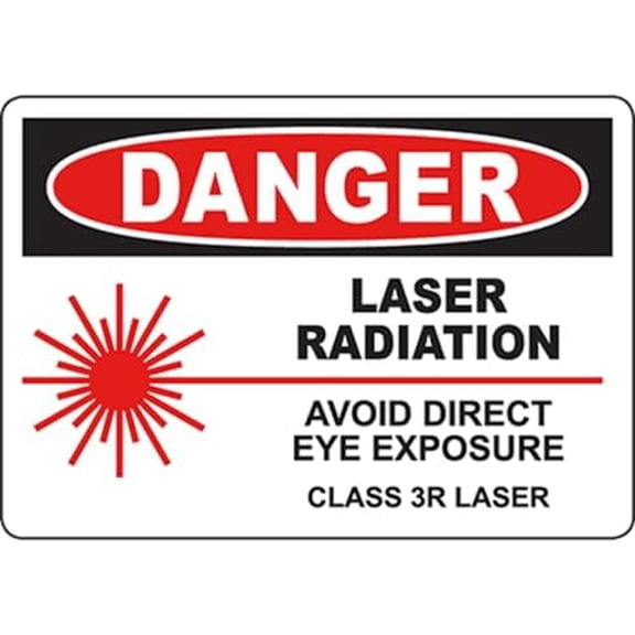 DANGER Laser Radiation Class 3R Laser Sign HazCom Metal Sign 8x12 Inch Notice Danger Warning Caution for Outdoor & Indoor