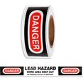 thumbnail image 1 of DANGER Lead Hazard Tape 3" x 1000' x 2 mil thick, 3 colors!, 1 of 3