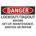 thumbnail image 1 of DANGER Lock Out/Tag Out Before Set Up, Maintenance, Service Or Repair Sign III - 8"x12" Metal Sign - Tin Warning Plaque for Indoor & Outdoor Use, 1 of 4