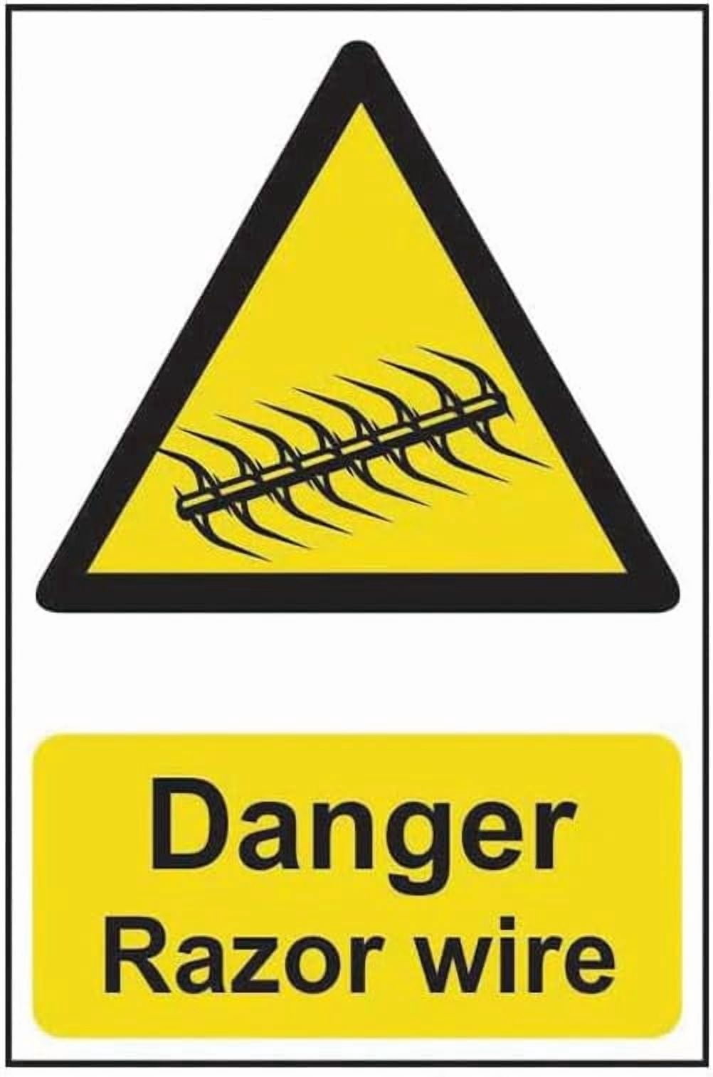 DANGER RAZOR WIRE Site Safety Metal Sign 8x12 Inch Notice Danger ...