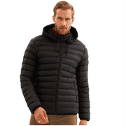 DANGER Slim Men's Jacket Winter Warm Windbreaker, Rain Water Repellent Material, Windproof Warm Summer Winter Coat, M to 3XL | black - M