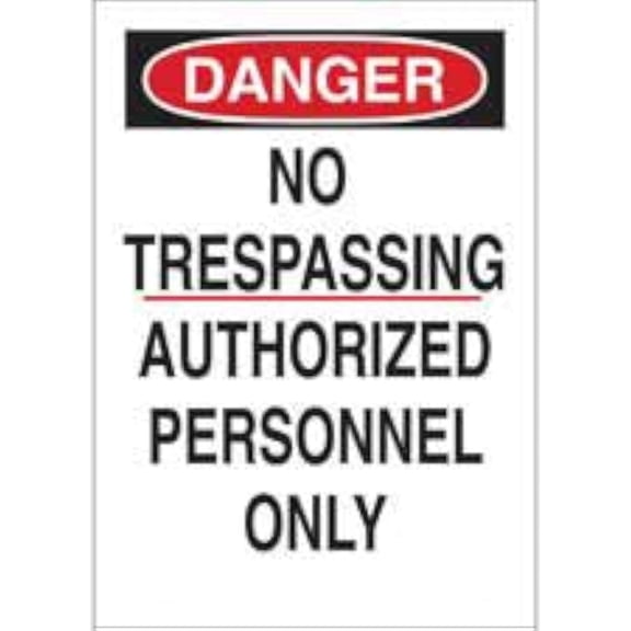 DANGER - No Trespassing - Authorized Personnel Only Sign - Security and Admittance Sign - Restricted Access Sign, No.6514 Safety Sign, 12 X 16 Inch Metal Tin Sign