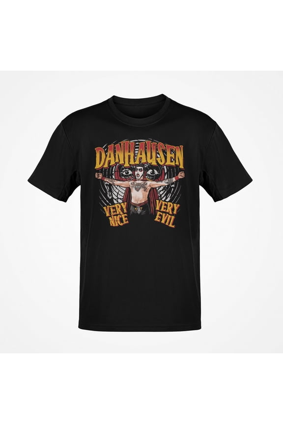 DANHAUSEN Very Nice Very Evil Wrestling T-Shirt Cape Graphic Tee-XL