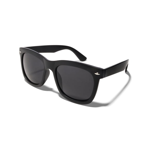 DANI Super Dark 80s Round Sunglasses for Men & Women | Oversized Retro Vintage Black Shades | UV400 Protection | Shatterproof Polycarbonate Lenses | Matte or Glossy Finish