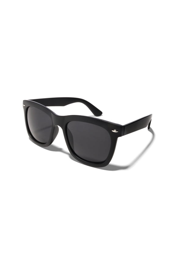 DANI Super Dark 80s Round Sunglasses for Men & Women | Oversized Retro Vintage Black Shades | UV400 Protection | Shatterproof Polycarbonate Lenses | Matte or Glossy Finish