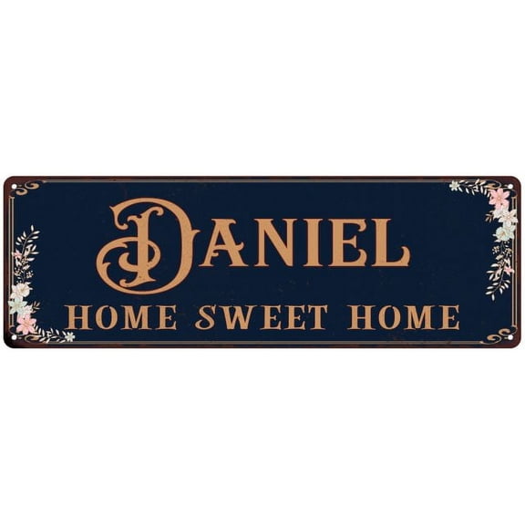 DANIEL Home Sweet Home Victorian Look 8x24 Metal Sign 108240046474