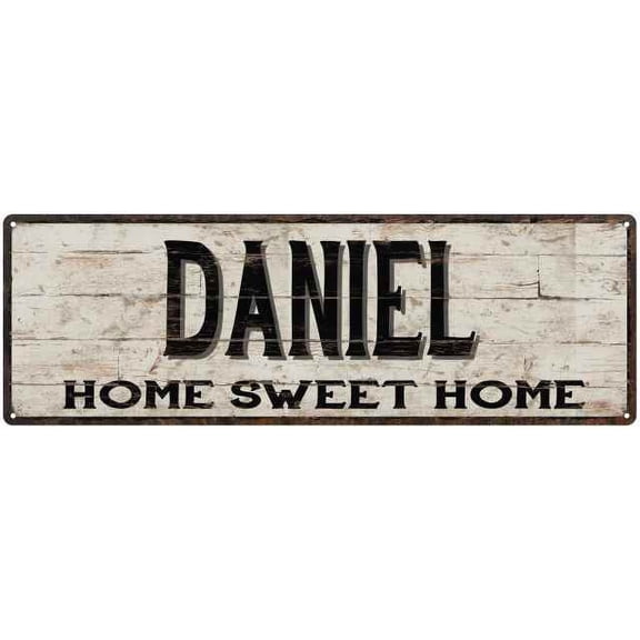 DANIEL Rustic Home Sweet Home Sign Gift 6x18 Metal Decor 206180084380
