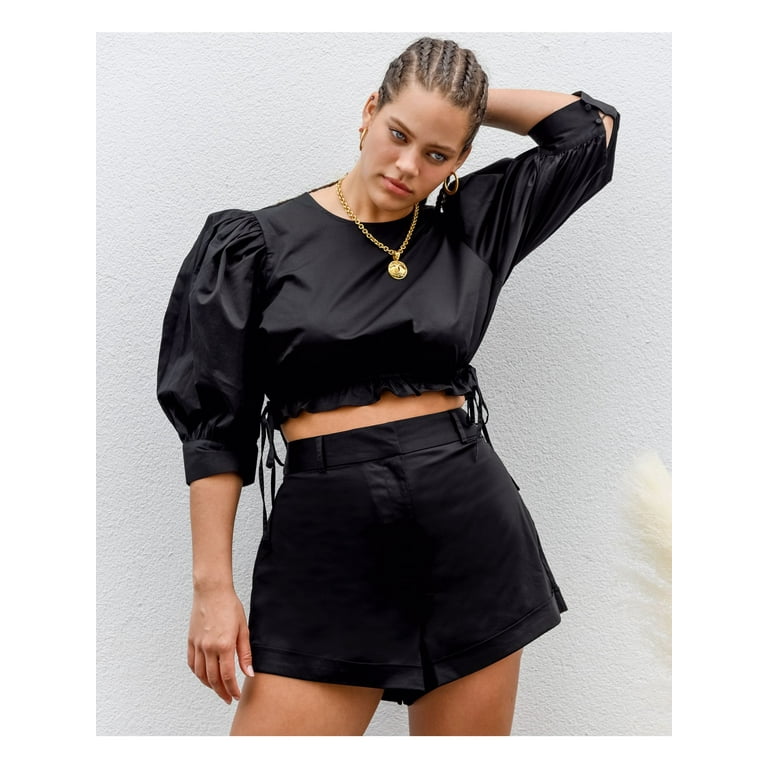 BB Dakota Bryan Black High-Waisted Shorts