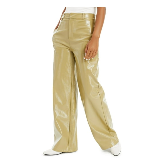 DANIELLE BERNSTEIN Womens Green Evening Wide Leg Pants 0