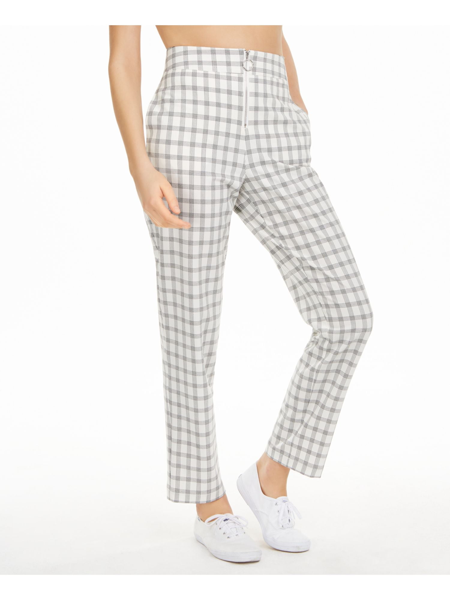 Women's Plaid Straight-Leg Pants