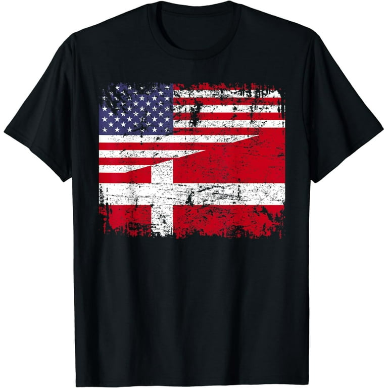 Danish Roots Shirt Half American Denmark Flag Tshirt Danish Roots Shirt Half American Denmark Flag Tshirt