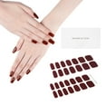 thumbnail image 1 of DANNI & TONI Semi Cured Gel Nail Strips (Maroon) Red Gel Nail Stickers Solid Color Nail Wraps 28 Stickers, 1 of 6