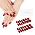 thumbnail image 1 of DANNI & TONI Semi Cured Gel Nail Strips (Sultry Cinders) Burgundy Gel Nail Wraps Deep Red Nail Stickers 28 Stickers, 1 of 7