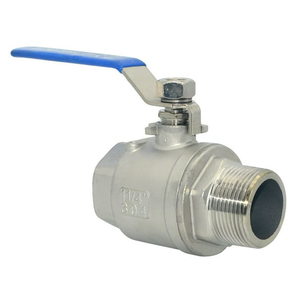 DANSPEED 1-1/4 inch 1.25" Full Port Ball Valve Male x Female S304 Stainless Steel Heavy Duty for Water, Oil, and Gas,1000WOG