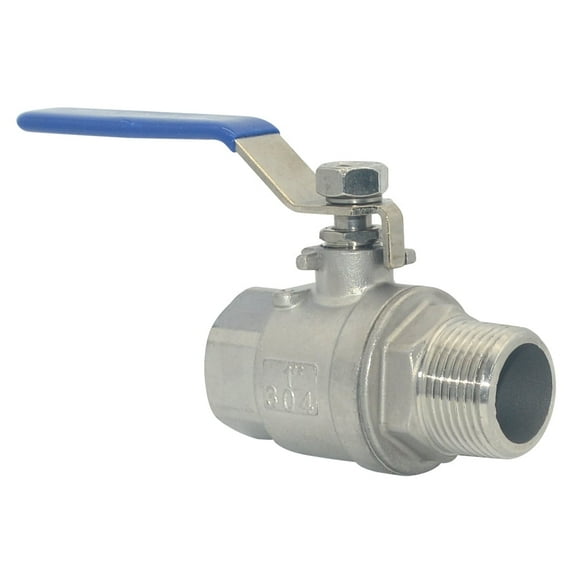 DANSPEED 1" inch Full Port Ball Valve Male x Female S304 Stainless Steel Heavy Duty for Water, Oil, and Gas,1000WOG