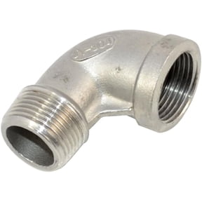 DANSPEED 3/4" NPT Female Threaded x 3/4" NPT Male Threaded,90 Degree Street Elbow,Stainless Steel 304 Cast Pipe Fitting