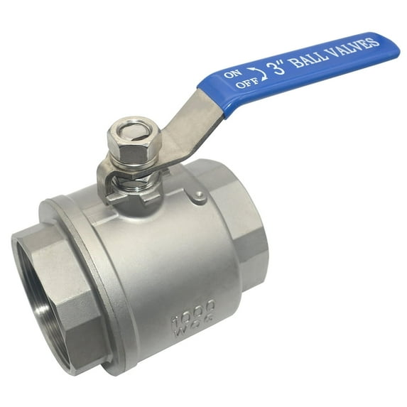 DANSPEED 3" inch Stainless steel Ball Valve Full Port, NPT Threaded,1000 PSI