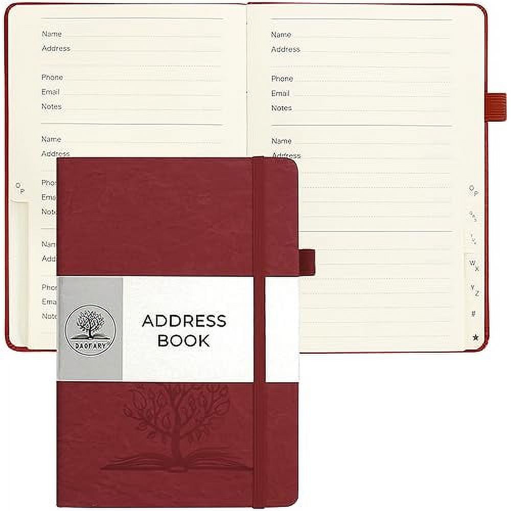 DAOFARY Address Book with Alphabetical Tabs Small Address Keeper Book