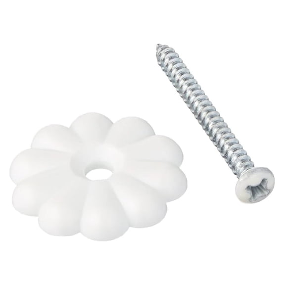 DAONEG Mobile Home/RV Ceiling Rosettes - 250 Count, White, 1-1/8" Diameter, Fastens Ceiling Panels to Rafters, Includes Screws