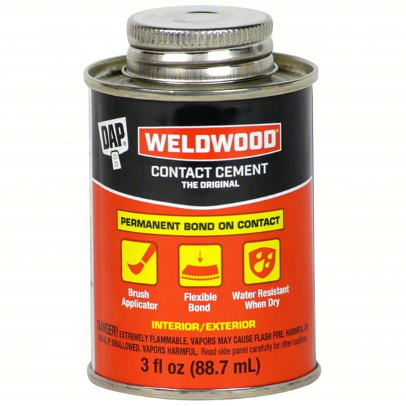 Generic Weldwood Contact Cement - Water-Resistant, Handy Applicator - 3 Oz, Beige