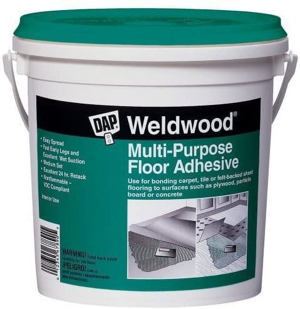 DAP WeldWood Off White High Strength Latex Floor Adhesive, 1 Quart