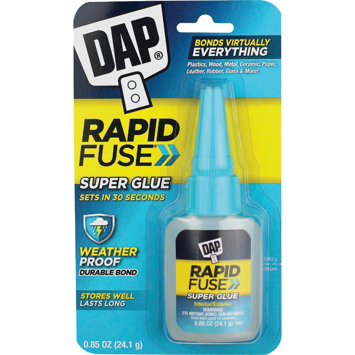 Generic 6-pack DAP 00155 0.85 Ounce RapidFuse All Purpose Adhesive, Clear 6 Pack — Residential Use, Standard Application