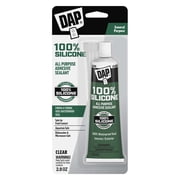 DAP All Purpose 2.8 oz Clear 100% Silicone Adhesive Sealant