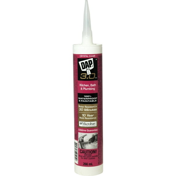 DAP 00795 9 oz Crystal Clear DAP® 3.0? Kitchen, Bath & Plumbing HP Sealant