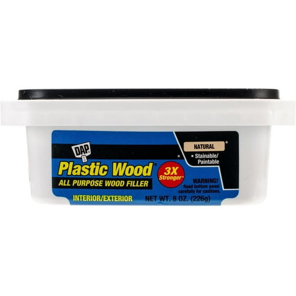 DAP Plastic Wood Latex Wood Filler - Easy to Clean - 8 oz, Off-White