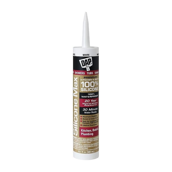 DAP 08770 10.8 oz. Silicone Plus Premium Rubber Kitchen and Bath Sealant