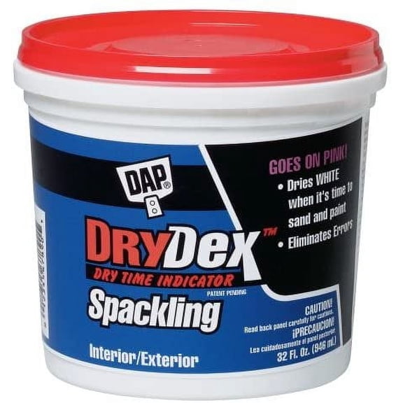 DAP 12330 Dry Time Indicator Spackling, 1-Quart Tub,White