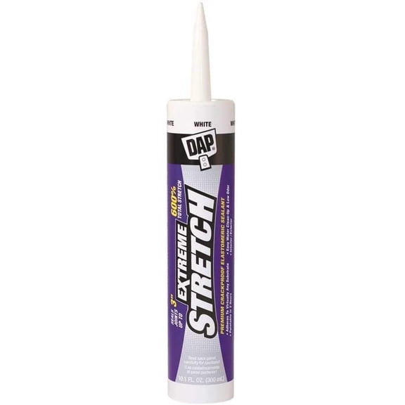 DAP Extreme Stretch Premium Crackproof Elastomeric Sealant - 10.1 oz, White