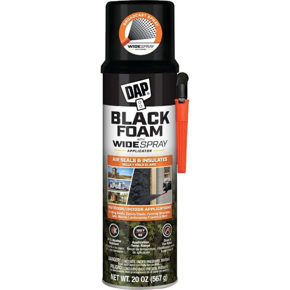 DAP 20 Oz. Black Insulating Foam with Widespray Applicator 7565000320