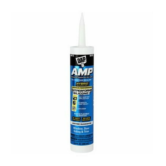 DAP AMP White Polymer Advanced Hybrid Caulk Sealant 9 oz