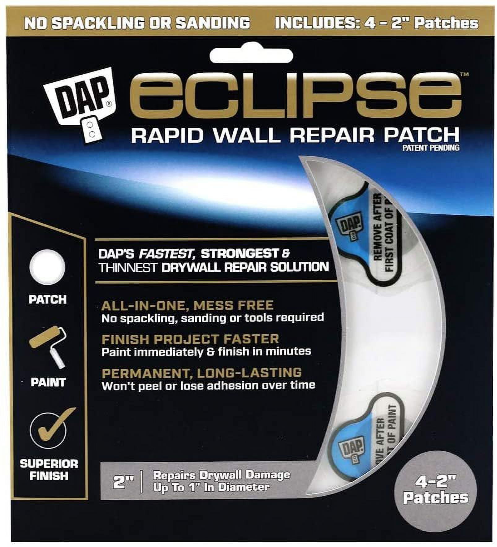 DAP 7079809161 Repair Eclipse Wall Patch, 2 Inch, Clear, 4