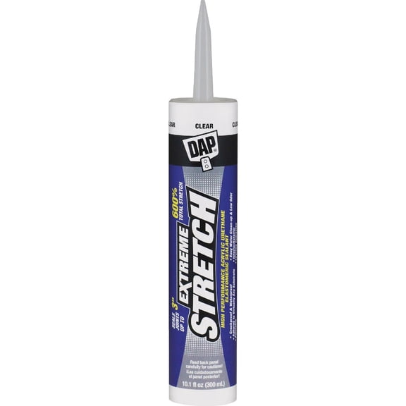DAP 7079818716 Extreme Stretch Elastomeric Sealant, Clear, 10 Ounces