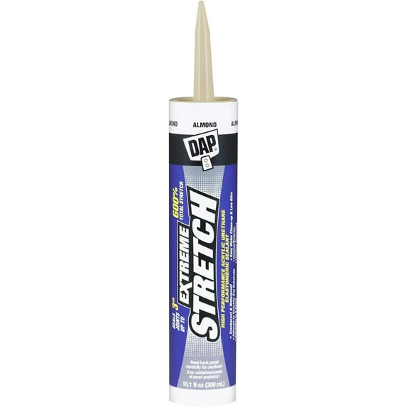 DAP Extreme Stretch Elastomeric Sealant - Crackproof, Flexible - 10.1 fl oz, Almond