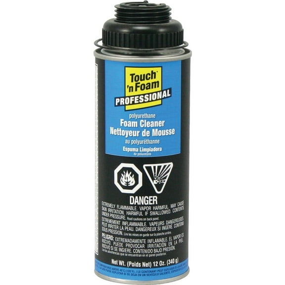 DAP Professional Polyurethane Foam Cleaner - Clear - 12 oz — Exterior Wood Surfaces, UV-Resistant Formula