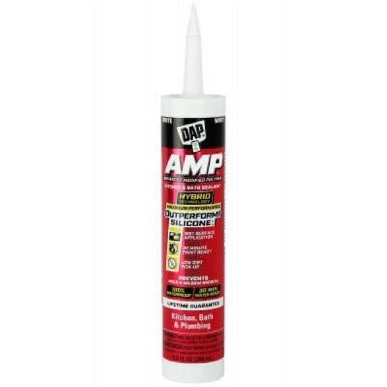 DAP AMP White Polymer Advanced Hybrid Caulk Sealant 9 oz