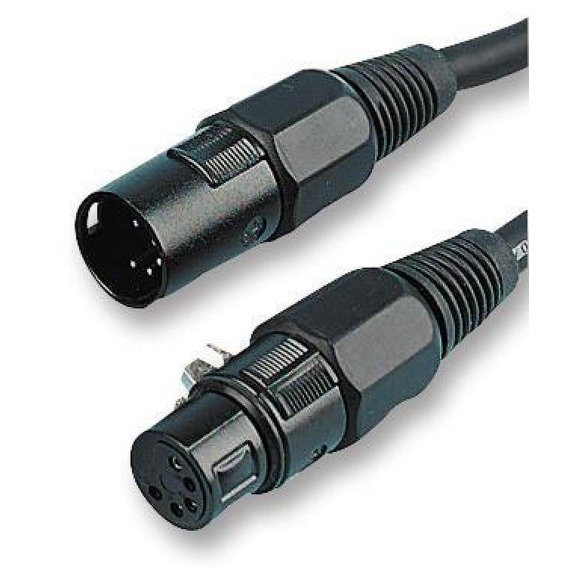 DAP AUDIO - 5 Pin Male to Female DMX Lead, 6m Black