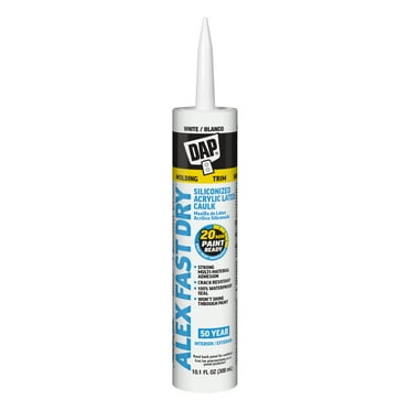 DAP Alex Fast Dry 10.1 oz White Acrylic Latex Silicone Caulk
