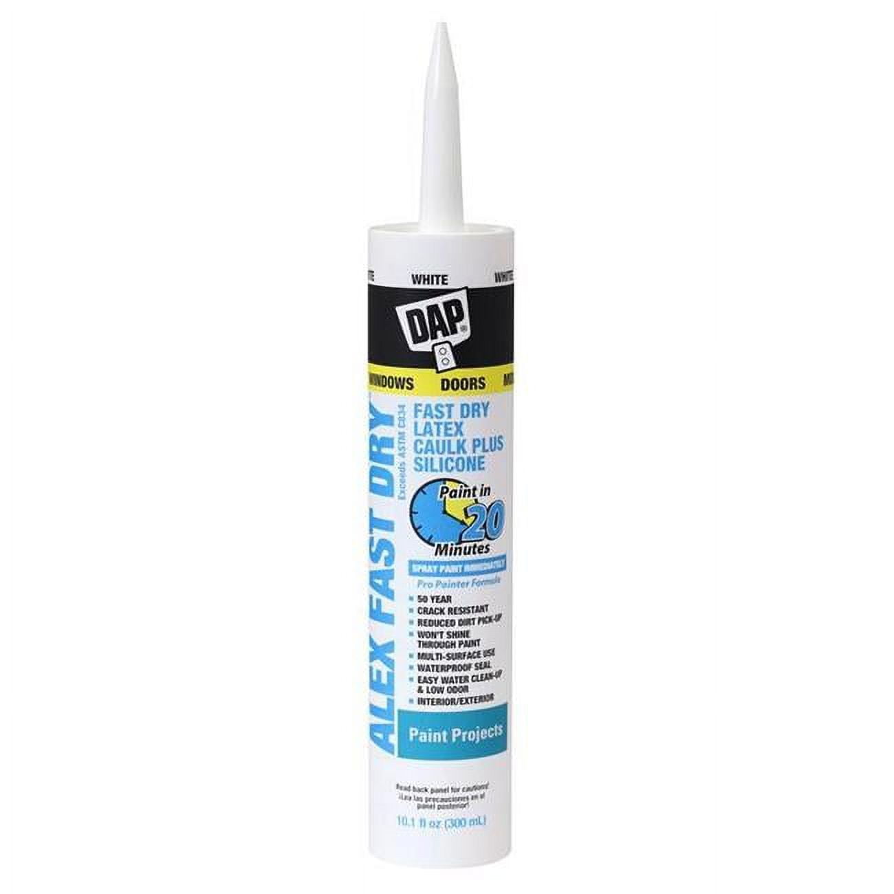 DAP Alex Fast Dry 10.1 oz White Siliconized Acrylic Latex Sealant