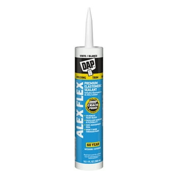 DAP Alex Flex 10.1 oz White Premium Molding and Trim Siliconized Sealant