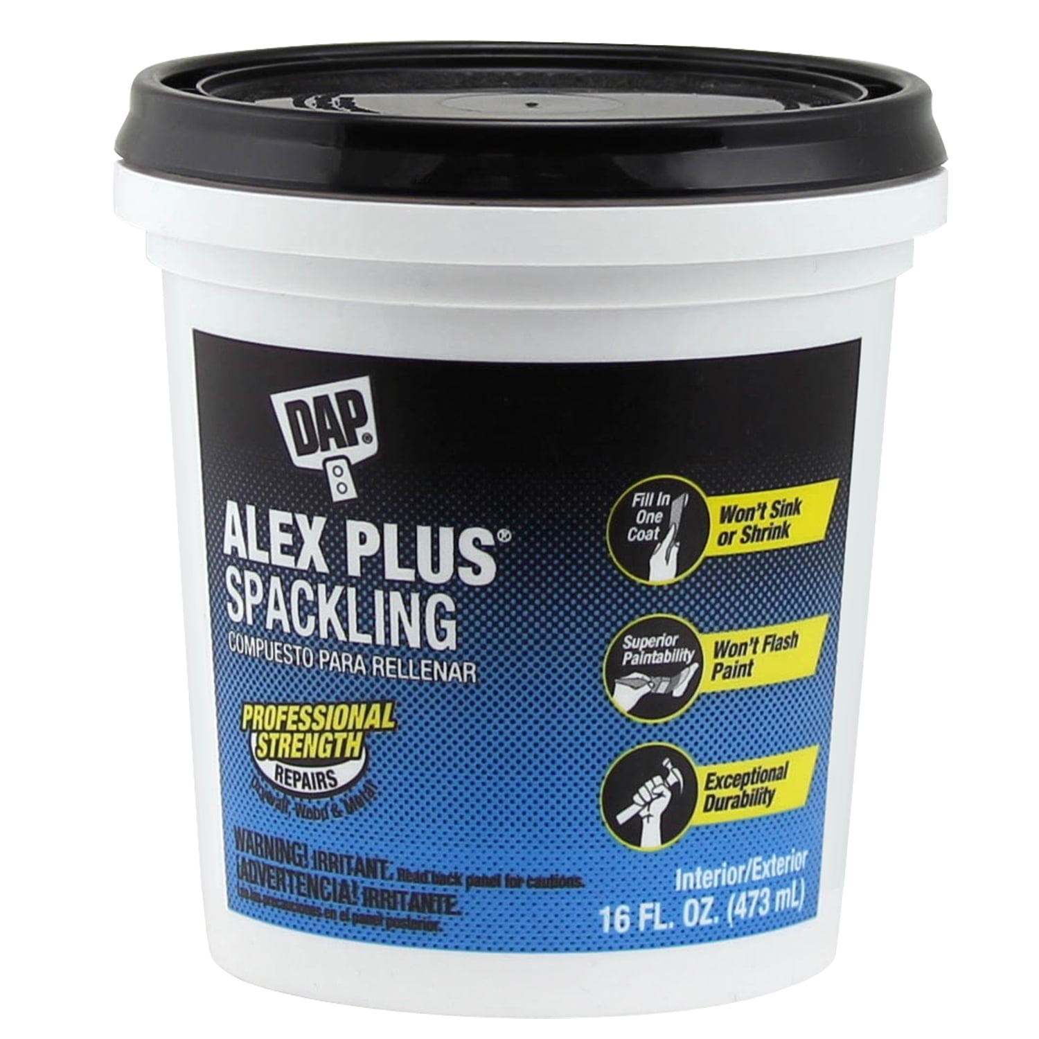 DAP Alex Plus® 16 oz White Spackling Wall Repair Plaster