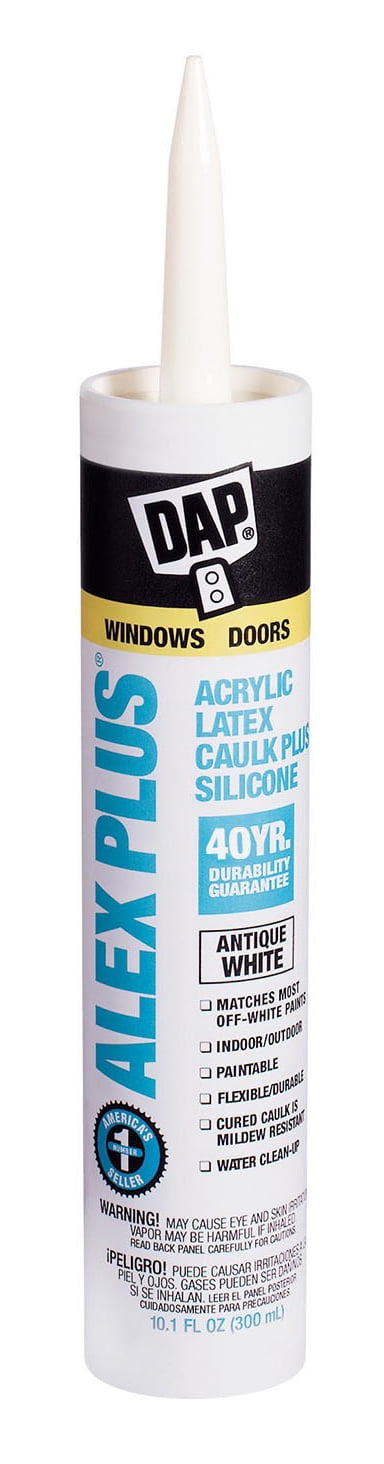DAP  Alex Plus  Antique White  Acrylic Latex  All Purpose  Caulk  10.1 oz. - Case Of: 12;