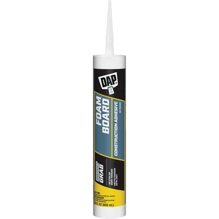 DAP Foamboard Construction Adhesive, White, 28 oz. 7079827529