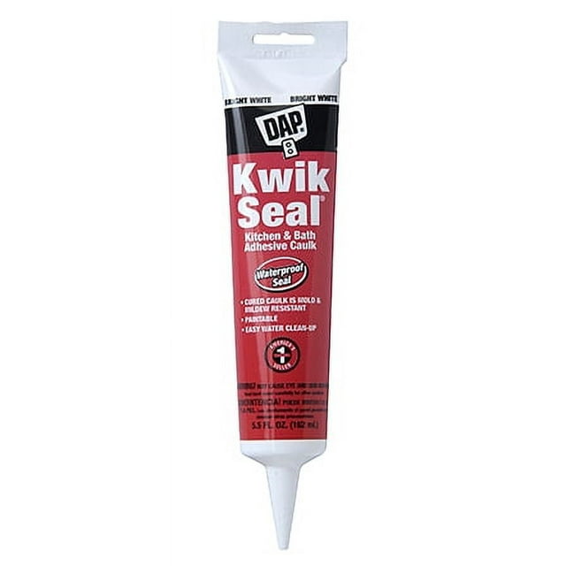 DAP DAP18001 White KwikSeal Kitchen and Bath Adhesive Caulk
