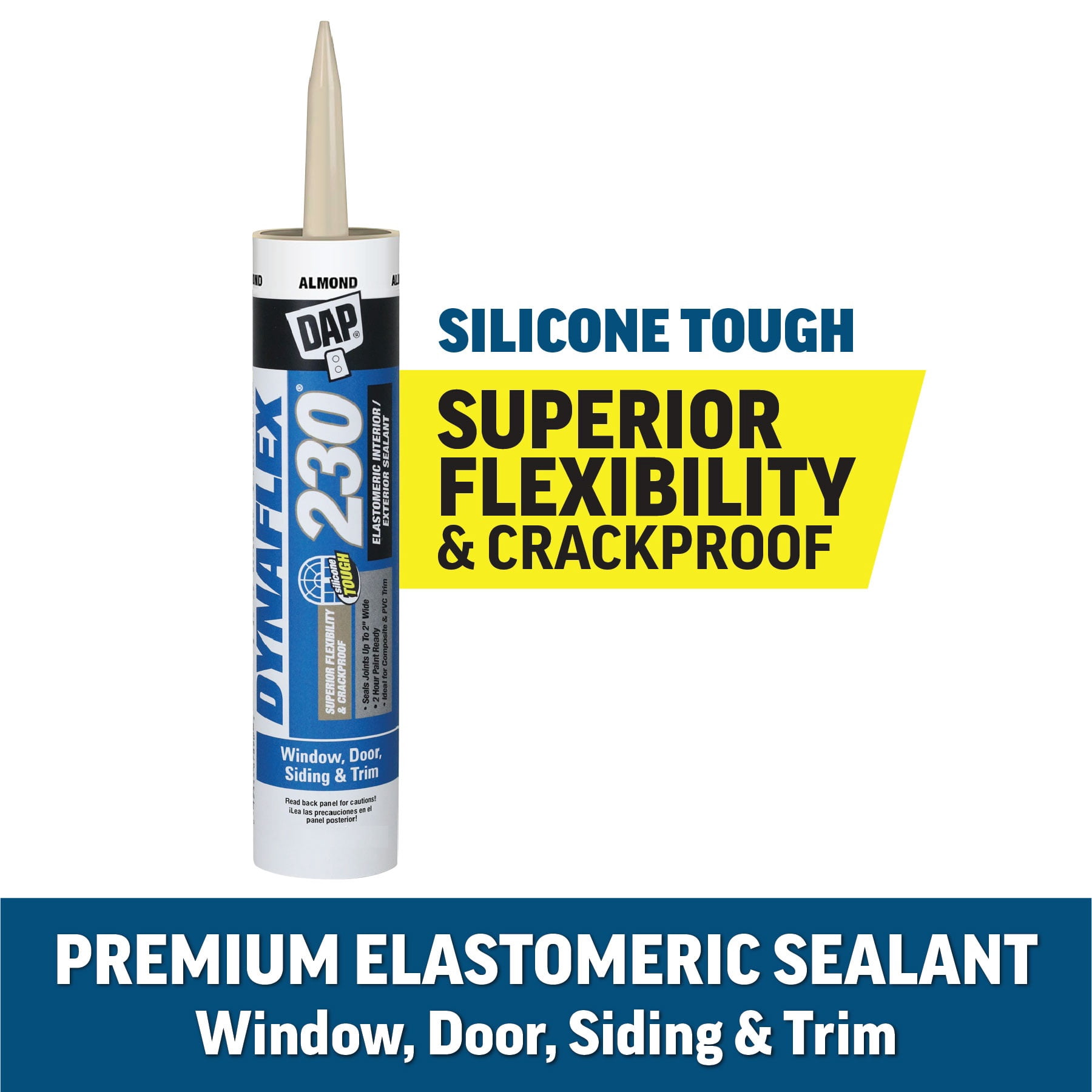 DAP 18306 10.1 oz Almond Dynaflex 230 Premium Exterior Caulk
